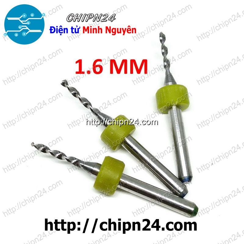 [2 CÂY] Mũi khoan mạch in CNC 1.6mm (Mạch điện tử, PCB)