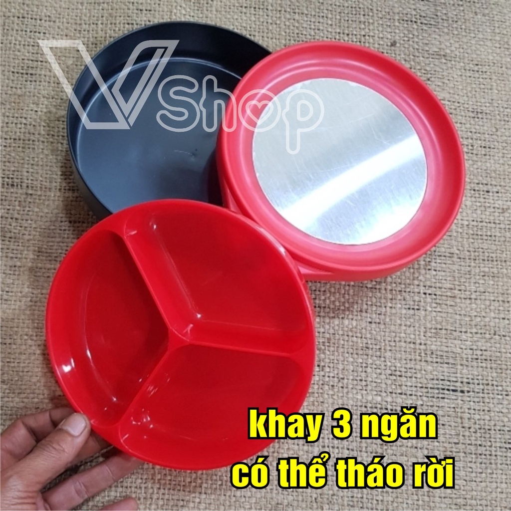 Khay đựng mồi câu cá, loại gắn thùng câu, có nam châm