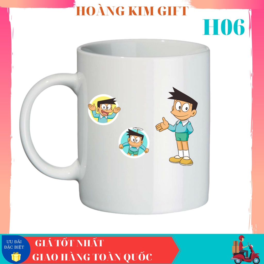 Cốc sứ, Ly sứ in hình nhân vật film hoạt hình Doraemon_ siêu cute cho bé