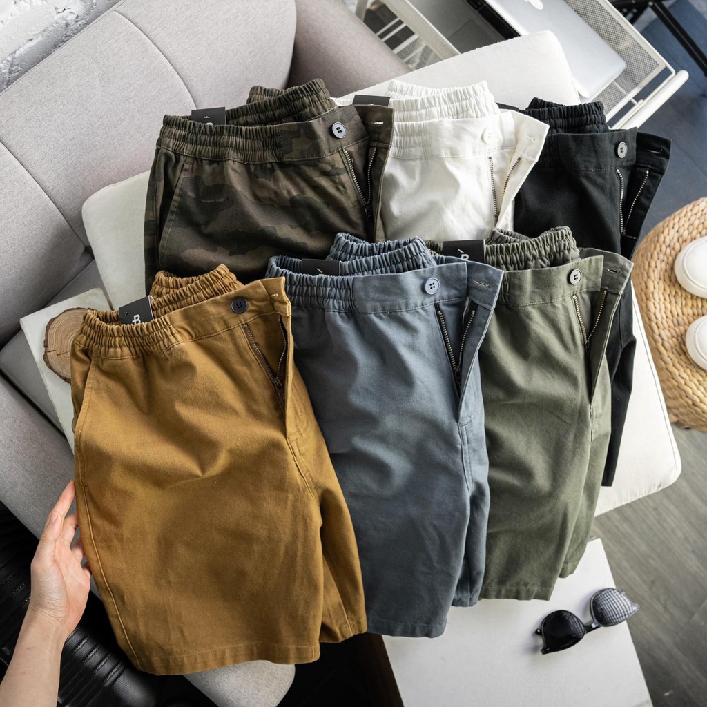 Quần Short nam BTN cao cấp,vải kAKI COTTON co giãn 4 chiều,thoáng mát,vận động thoải mái-HÀNG VNXK