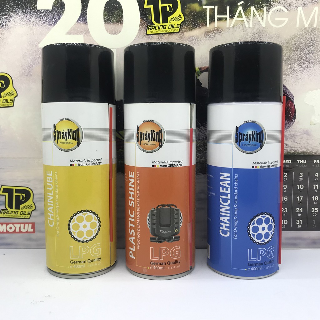 Xịt dưỡng sên, rửa sên và dưỡng nhựa nhám Sprayking