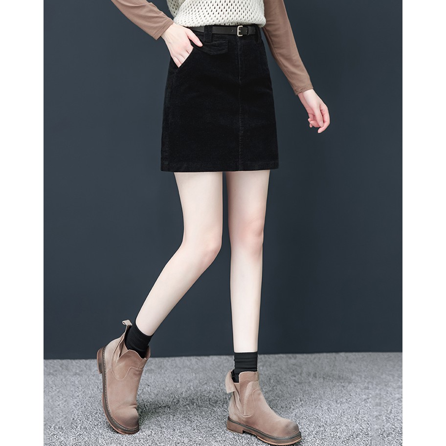 Chân váy Chữ A Chất Nhung Tăm | BigBuy360 - bigbuy360.vn