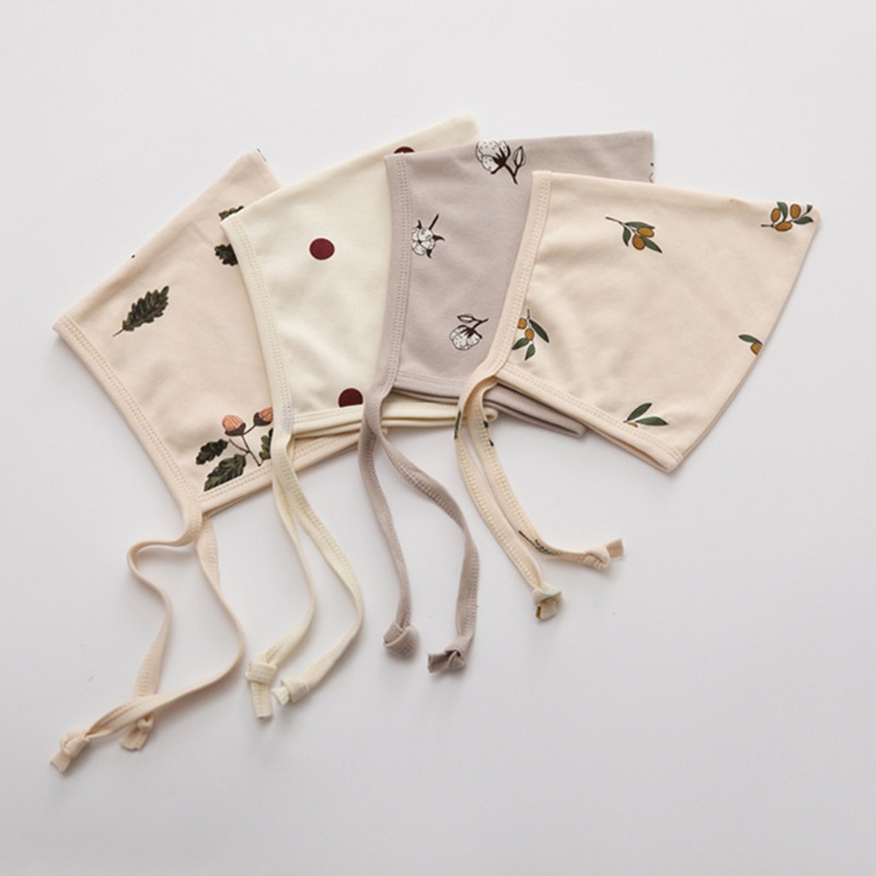 Mũ Beanie Cotton In Họa Tiết Dễ Thương Bảo Vệ Tai Cho Bé Sơ Sinh