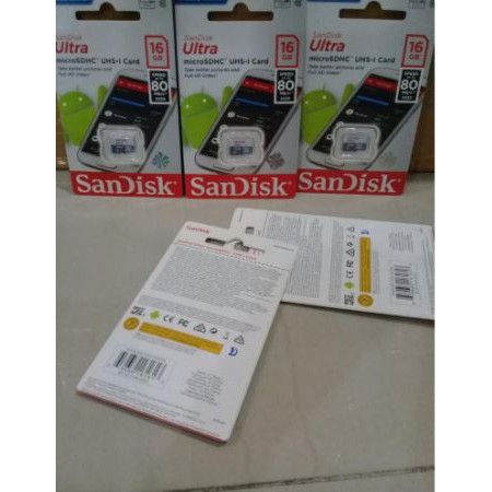 Bộ Chuyển Đổi Sandisk Ultra Microsd 16gb 48mb / S Class 10 Uhs-1