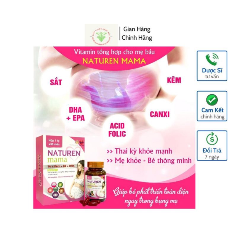 VIÊN UỐNG CHO BÀ BẦU BỔ SUNG SẮT VÀ CÁC VITAMIN