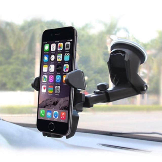 [hàng đẹp]Kẹp giá đỡ điện thoại trên xe ô tô - có chân hít kính xoay 360 độ
