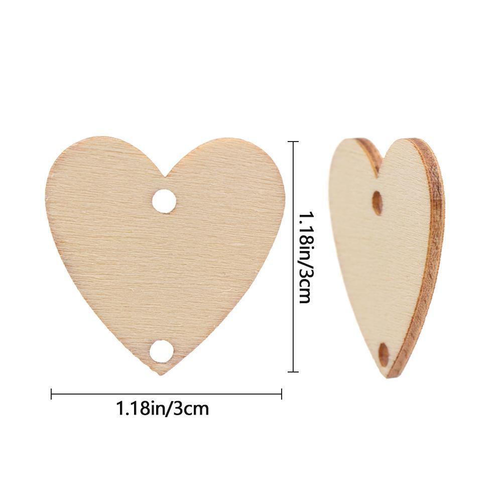 Set 50 Miếng Gỗ Hình Tròn / Ngôi Sao / Trái Tim / Hình Tròn Dùng Để Trang Trí Đồ Thủ Công