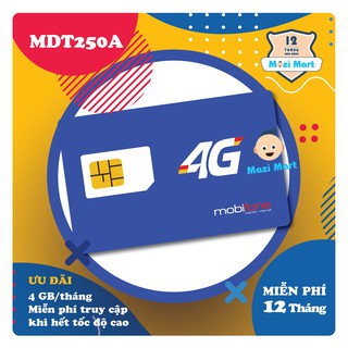 Sim 4G Mobifone MDT250A – Trọn gói 12 tháng không nạp tiền