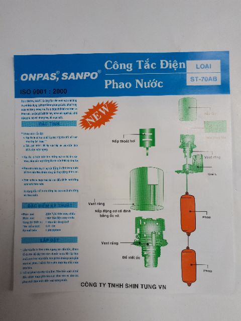 Phao điện máy bơm nước onpas