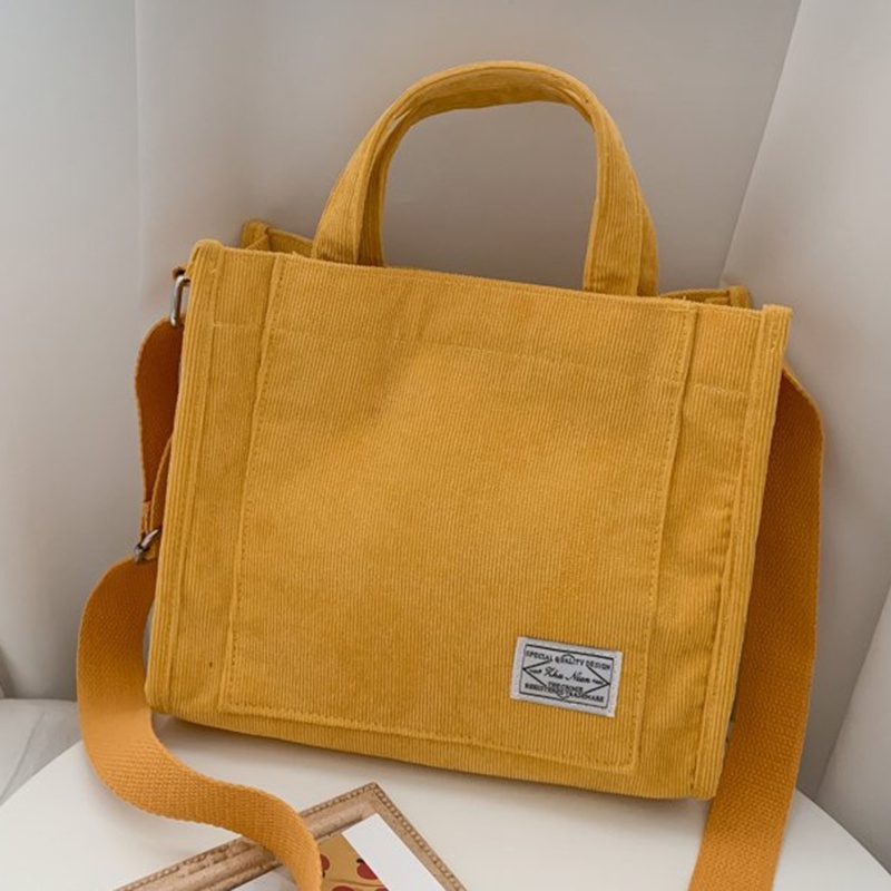 Túi Xách Đeo Vai Chất Liệu Nhung Kẻ Màu Trơn Thiết Kế Mới Cho Nữ