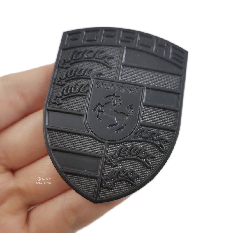 1 Miếng Dán Logo PORSCHE Bằng Kim Loại Màu Vàng Trang Trí Xe Hơi