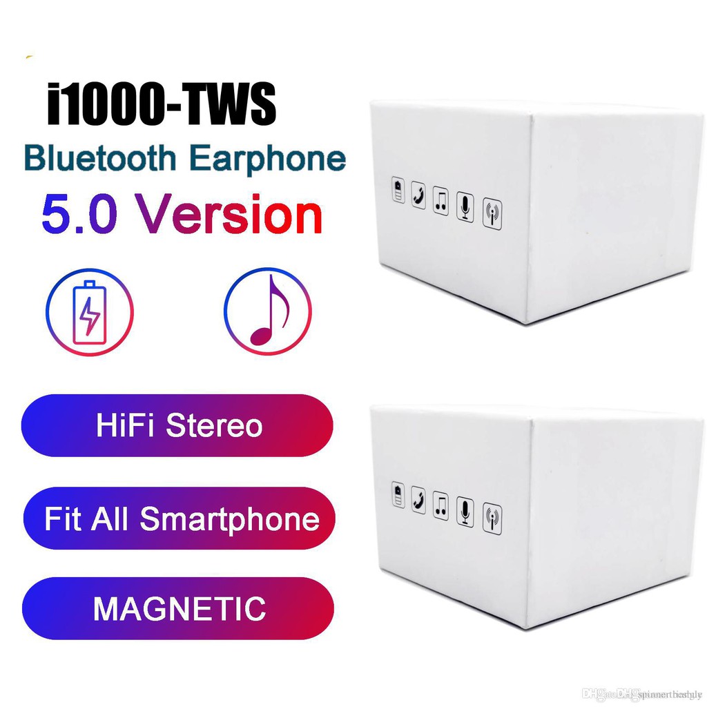 Tai nghe bluetooth i1000 Tws Bluetooth 5.0 - Tặng Case