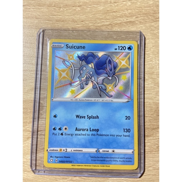 Thẻ TCG shiny Suicune mint real 100%