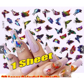 Sticker bướm 3D Sticker trang trí móng