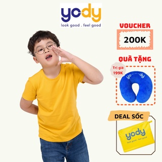 Áo thun cộc tay yody trẻ em, áo phông in logo vải cotton usa phiên bản premium tsk5139