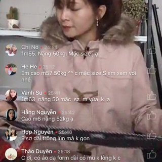 Áo dạ khuy sừng hồng