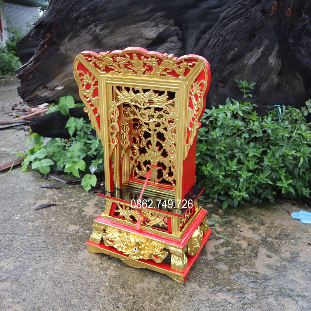 Khám Bàn Thờ Gia Tiên Tượng Thờ Gỗ Mít Cao 71,81,91cm