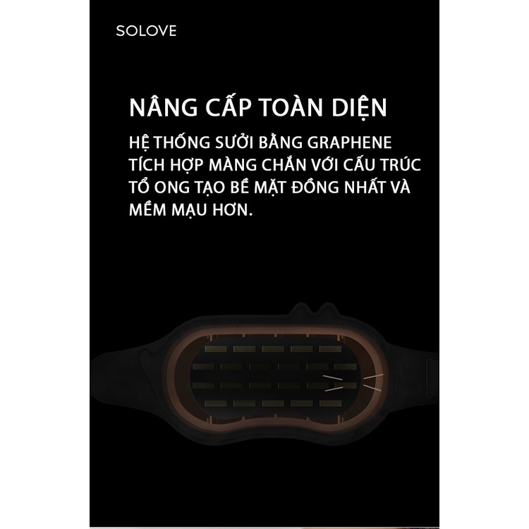 Đai Chườm Nóng Giảm Đau Bụng Kinh 3 Chế Độ SOLOVE R9 Sưởi Ấm Bằng Pin Nhỏ Gọn Tiện Lợi