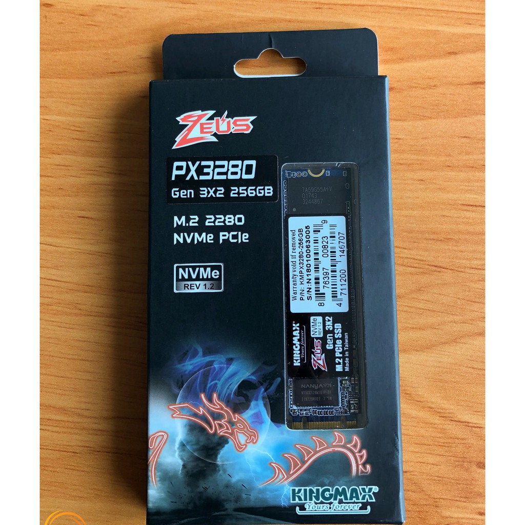 Ổ cứng SSD 128GB Kingmax ZEUS PX3280 M.2 2280 NVMe PCIe