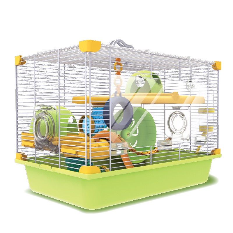 [ TẶNG NHÀ TẮM ] Lồng vương quốc rừng xanh 2 tầng dành cho mọi hamster