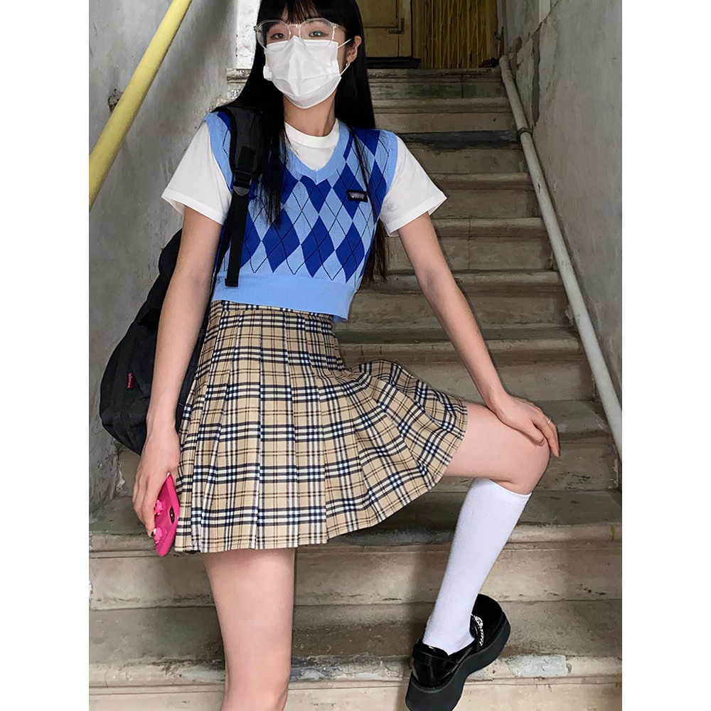 Áo Nữ Không Tay Họa Tiết Hình Thoi Thời Trang Cá Tính | BigBuy360 - bigbuy360.vn