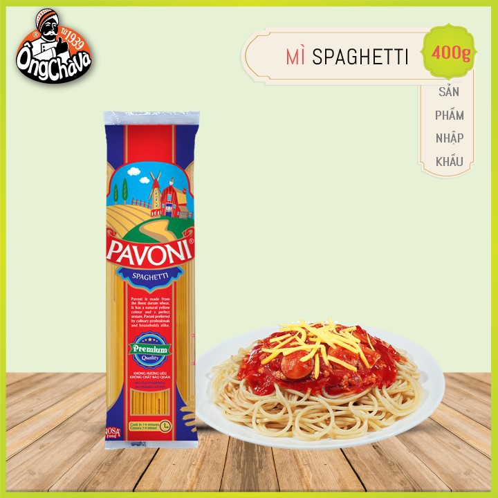 Mì Ý Pavoni 400gram (100% Lúa Mì- Siêu Tiện Lợi Và Tiết Kiệm)