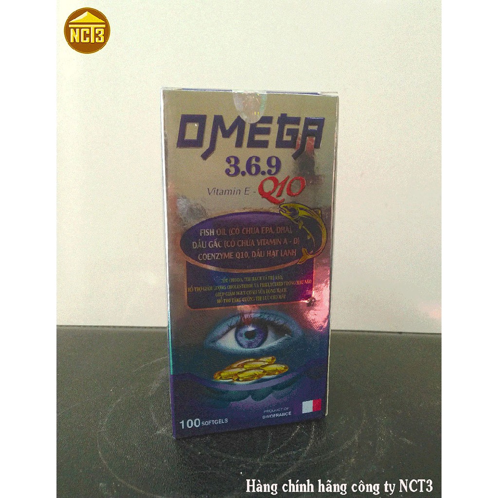 DẦU CÁ OMEGA 3.6.9 Bổ não Sáng mắt, Khỏe Tim Mạch (100 viên) ( Hàng chính hãng công ty NCT3 ) | Thế Giới Skin Care