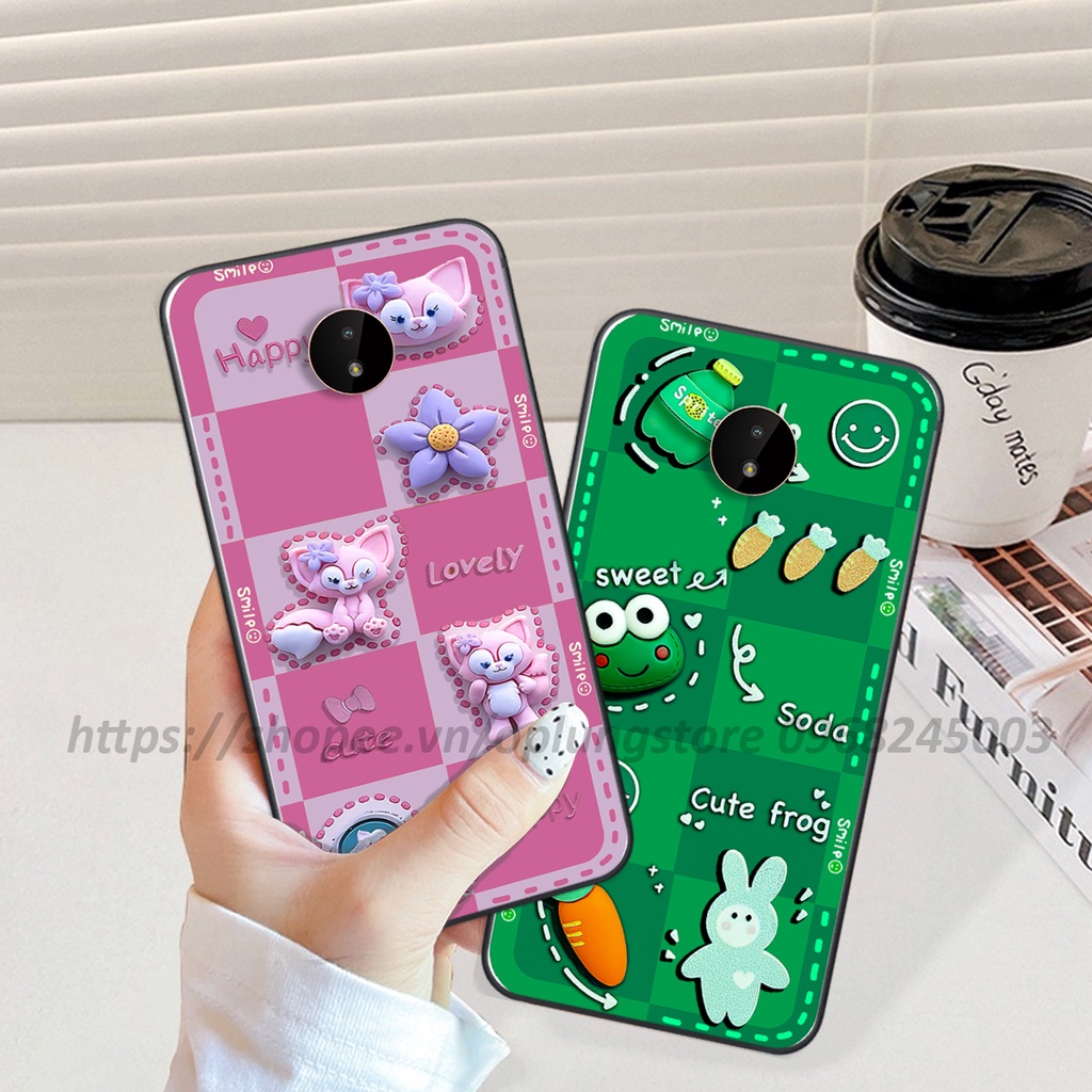 Ốp lưng Nokia C20 / C30 / Nokia 3.4 in hình 3D gấu cute cool ngầu giả nổi.