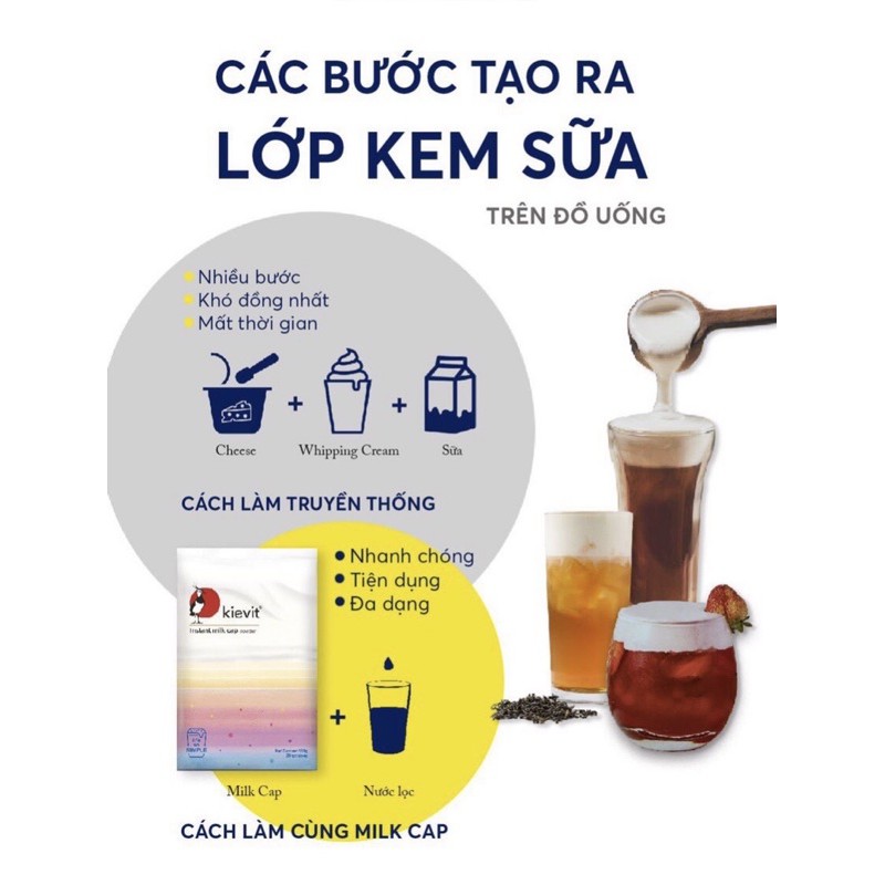 Bột Milk Cap (váng sữa) Kievit 500gr