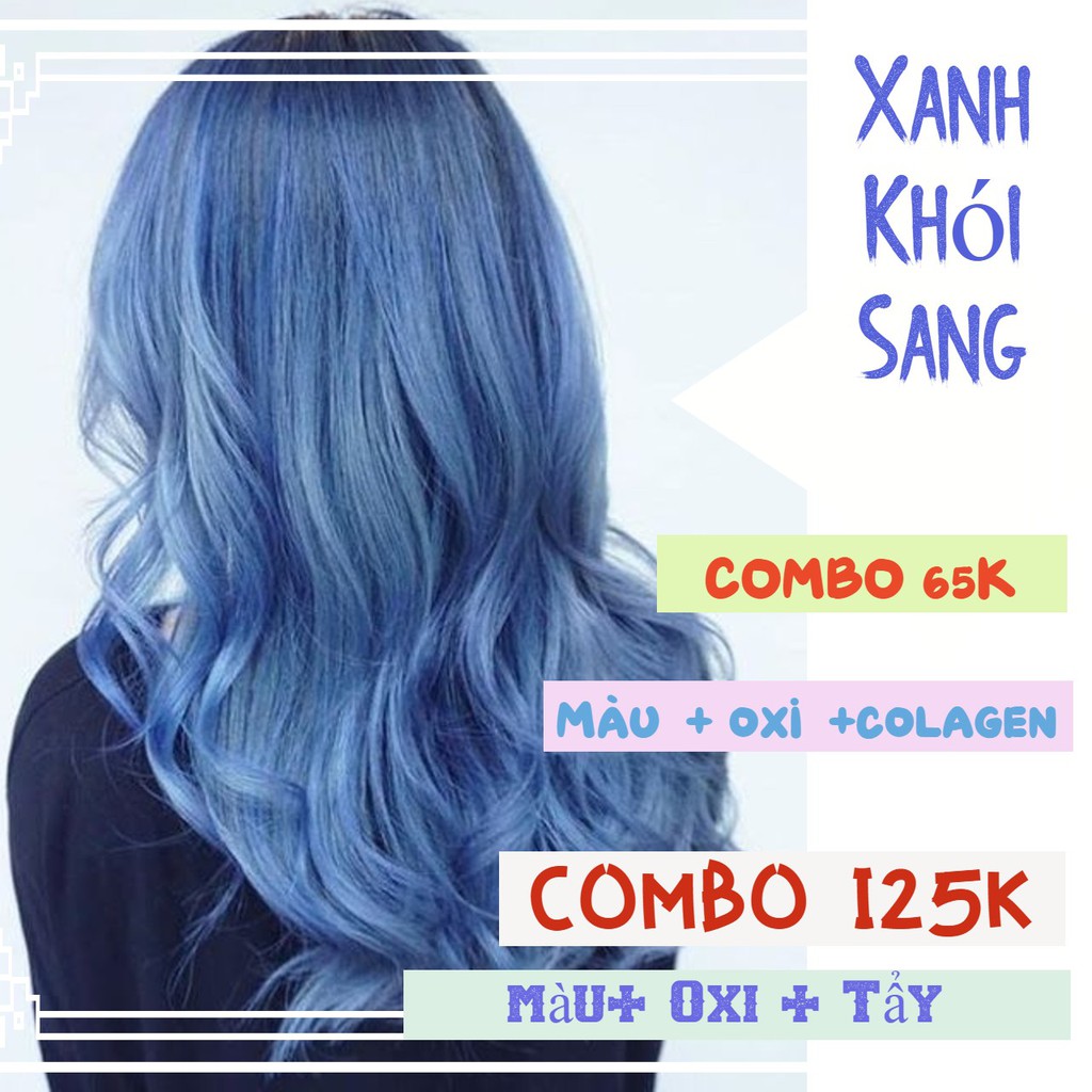 Tuýt Thuốc Nhuộm Tóc Màu blue  Nhạt  + Trợ  Oxi + Găng Tay