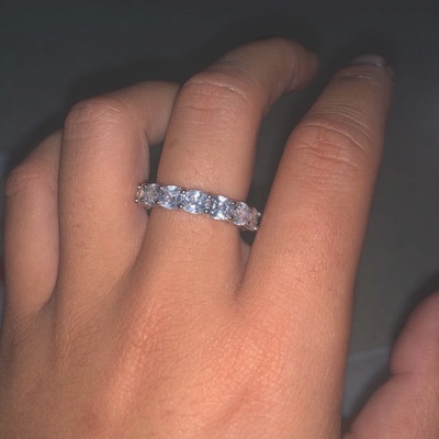 Nhẫn Mặt Vuông Đính Đá Zircon Thời Trang Cho Nữ