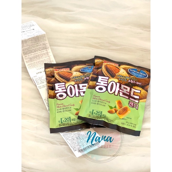 Kẹo Hạnh nhân Hàn Quốc với nguyên hạt hạnh nhân gói 90 gram  - ✈️ từ Hàn Quốc