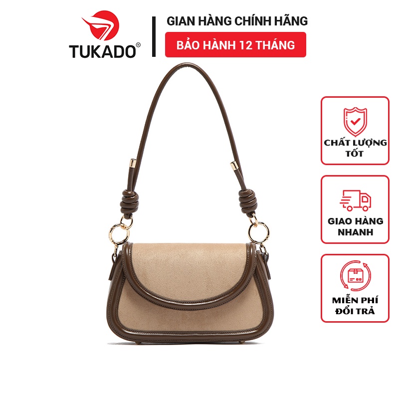Túi Xách Nữ Đeo Chéo Kẹp Nách Hàng Hiệu MICOCAH Dáng Công Sở Thời Trang Phối Màu Vintage Siêu Đẹp MC75 - Tukado