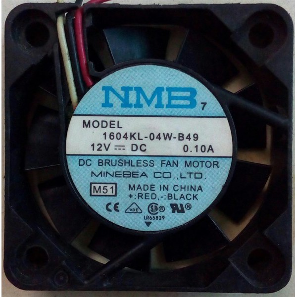 Quạt hút, quạt tản nhiệt máy tính NMB 1604KL-04W-B49, 40x40x10mm, 12VDC 0.1A