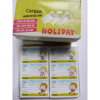 Nhãn vở Campus HOLIDAY 12c/tập