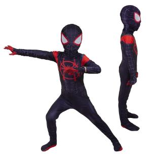 Kids Costume Spider-Man Into The Spider-Verse Miles Morales Cosplay Costume Zentai Suit Halloween Costume For Kids