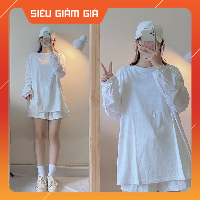 Áo Phông Thun Tay Dài, Pull Trơn Basic M5504-Teen 888