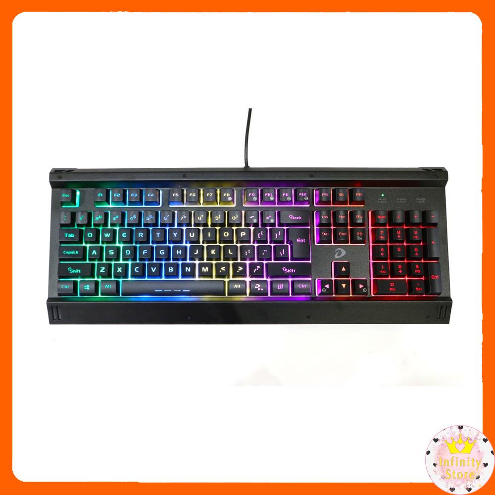 [Mã 33ELSALE hoàn 7% đơn 300K] BÀN PHÍM GIẢ CƠ DAREU LK145 LED RAINBOW INFINY DECOR