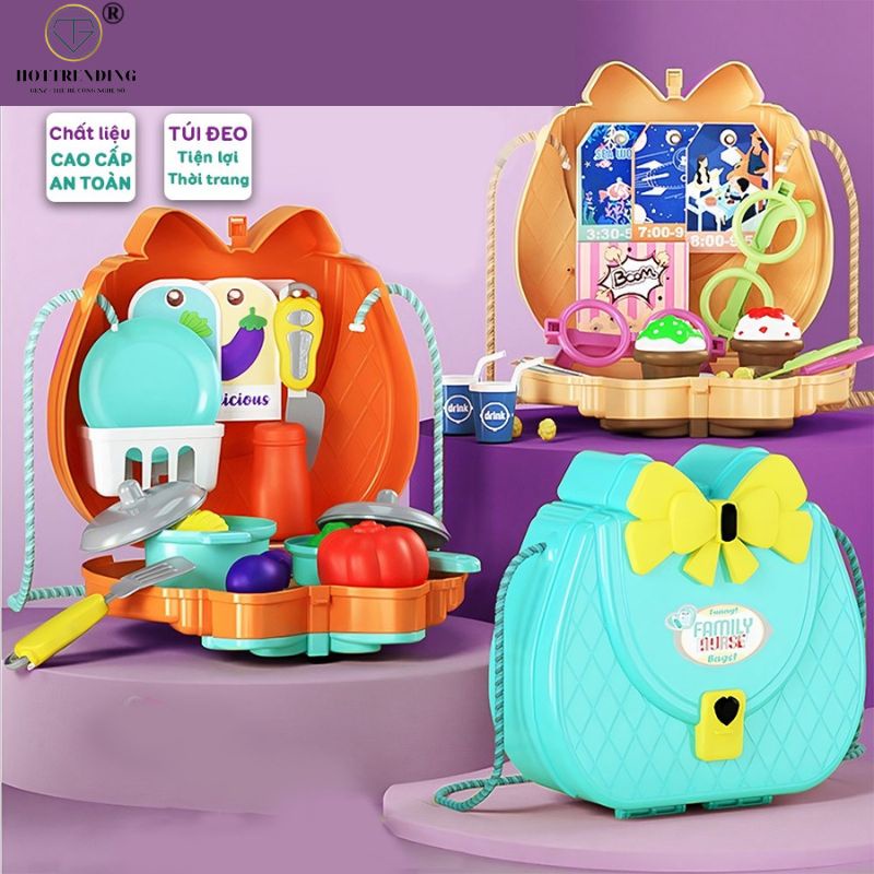Bộ đồ chơi nấu ăn trang điểm bác sĩ thiết kế nhựa ABS cao cấp màu sắc sinh động kích thích thị giác, sáng tạo