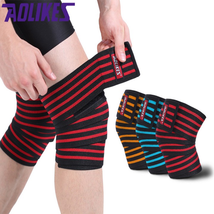 Dây Quấn Gối AOLIKES 7165 Bảo Vệ Đầu Gối PHòng Tránh Chấn Thương Và Hỗ Trợ Các Bài Tập Gym : Squat , Deatlift , Lunge