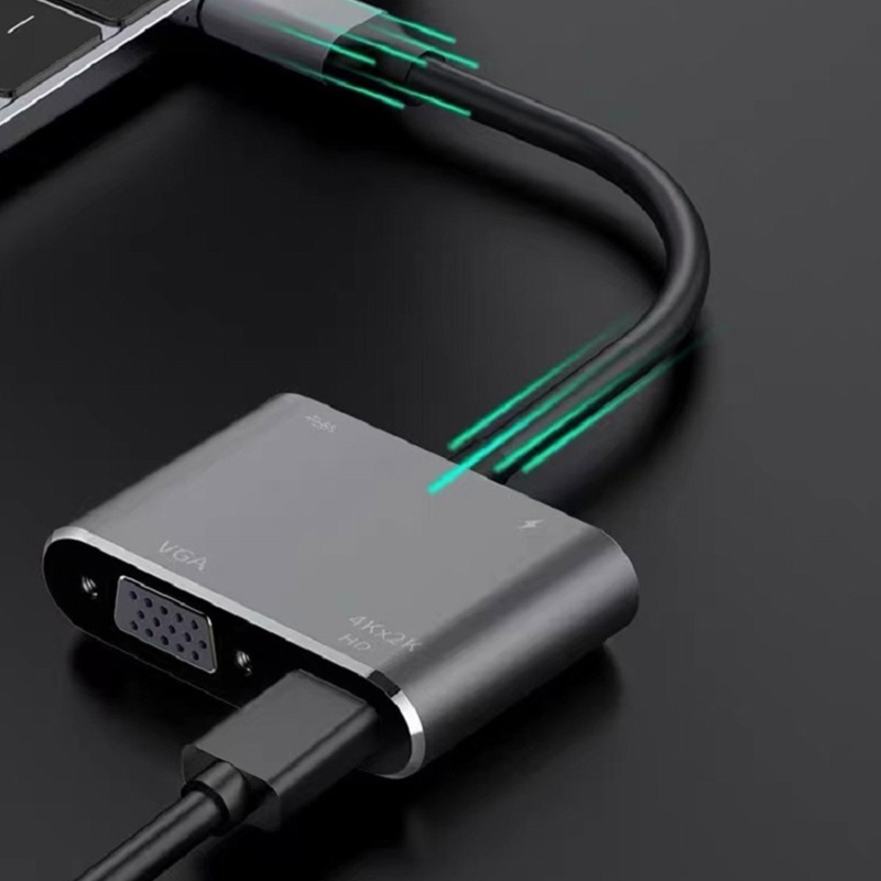 Bộ Chia Cổng Type C Sang VGA Hai Trong Một Chuyên Dụng