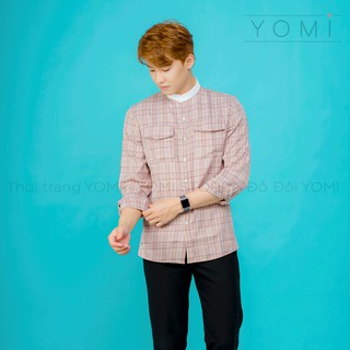 Áo sơmi nam cổ Tàu, áo nam phong cách Hàn Quốc lịch lãm, cá tính