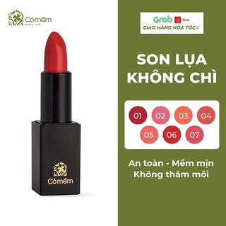 Son Môi Lụa Không Chì Thiên Nhiên Cỏ Mềm An Toàn 4g