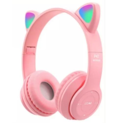 Tai Nghe Chụp Tai Bluetooth P47 Mèo Rễ Thương Pin Trâu Không Dây Có Mic Có Thẻ Nhớ Âm Bass Cực Chất TV8 LTV_BOX