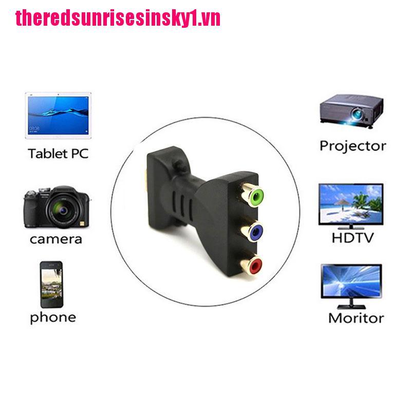 (3C) Giắc Chuyển Đổi Từ Hdmi Male Sang 3 Rca Video Audio Av Cho Hdtv Dvd Plug