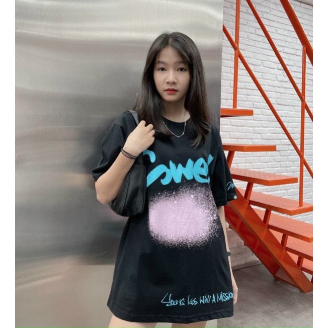 Áo thun S.WE SPRAY TEE unisex tay lỡ form rộng kiểu dáng Oversize