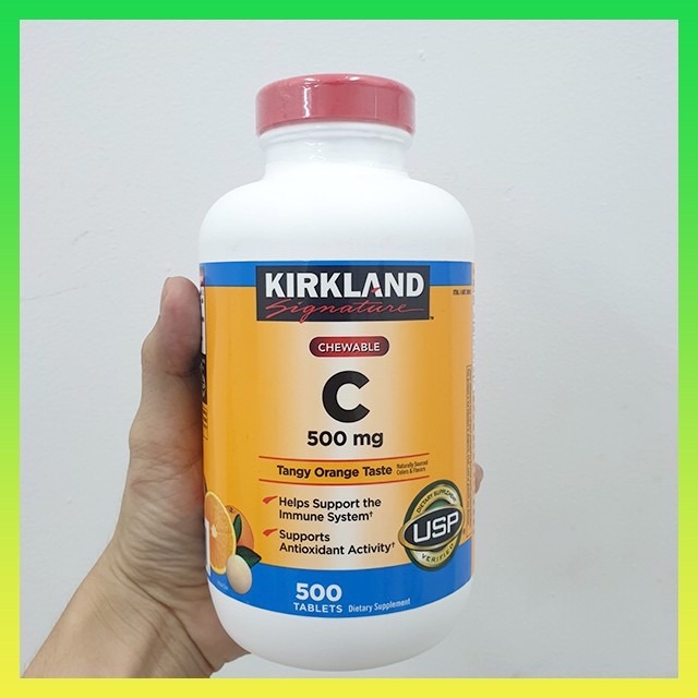 Kẹo nhai Vitamin C vị Cam 500v nhập từ Mỹ