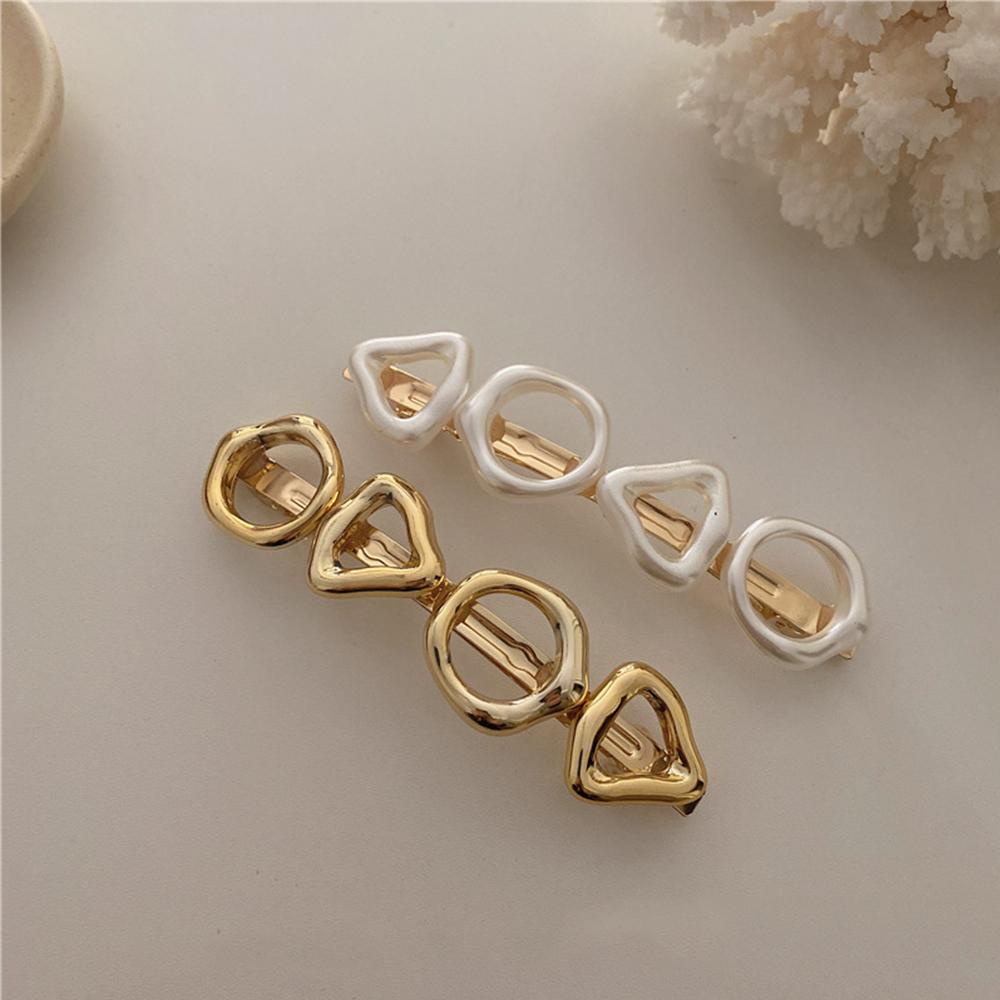 Kẹp Tóc Kim Loại Họa Tiết Hình Học Phong Cách Vintage