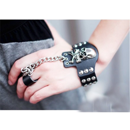 Đinh Tán Hình Đầu Lâu Động Vật Bằng Da Phong Cách Punk Rock Trang Trí Đồ Thủ Công/Đi Club