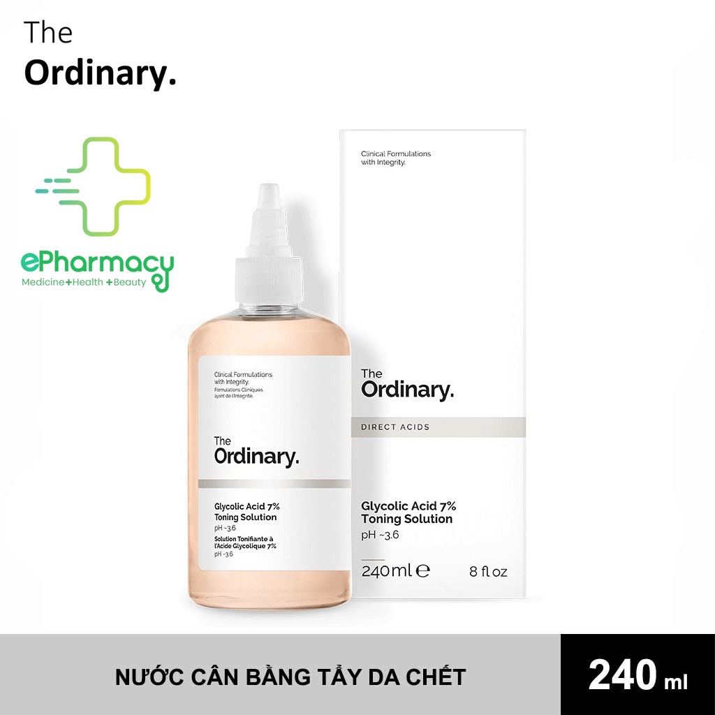 Toner THE ORDINARY AHA tẩy da chết The Ordinary Glycolic Acid 7% Toning Solution pH~3.6 240ml | BigBuy360 - bigbuy360.vn